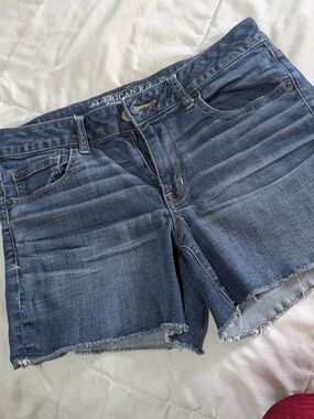 American Eagle Outfitters Shortie Dark Blue Denim Jean Shorts